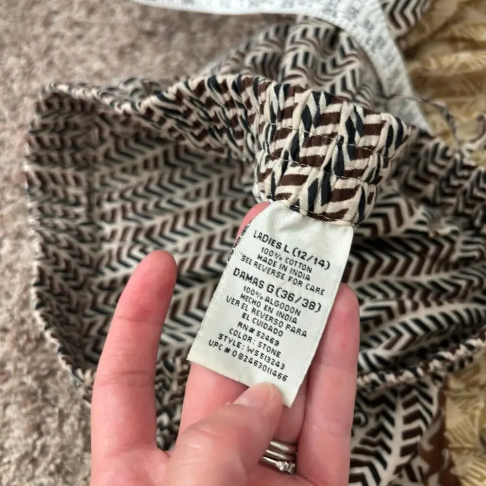 White Stag Boho Tiered Maxi Skirt Brown Festival Hippie Gypsy Cottagecore Size L - Picture 10 of 16